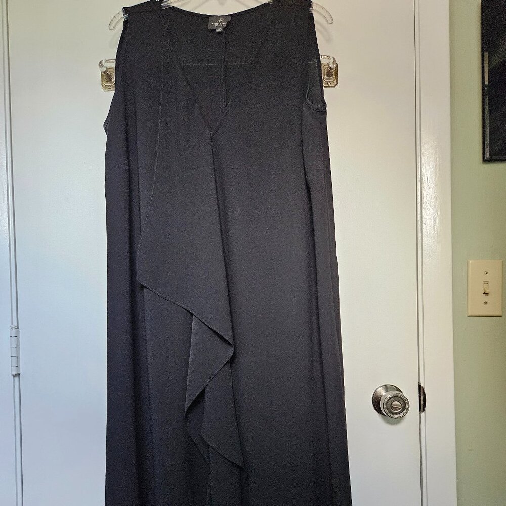 Size 14W Adrianna Papell Black Cocktail Dress